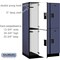 Salsbury Industries Wardrobe Locker, 45" W, 24" D, 76" H, (3) Wide, (6) Openings, Blue 22364BLU - alternate 2
